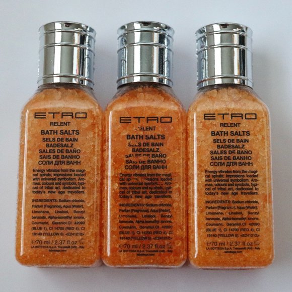 3 ETRO Relent Bath Salts Travel Set Lot Made in Italy - Picture 1 of 1